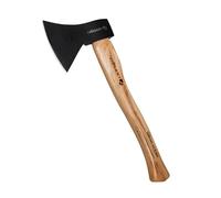 HÖGERT TECHNIK Hacha Multiusos 1000 g con Mango de Madera de Nogal Americano, para Partir y Cortar, Hoja endurecida 47-55 HRC, fijación con cuña, DIN 5131