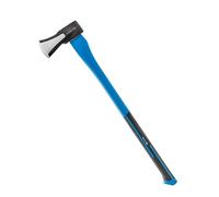 HÖGERT TECHNIK Hacha para Partir leña 2000 g con Mango de Fibra de Vidrio, Acero endurecido 47-55 HRC, Hoja perfilada con cuña, Mango ergonómico Antideslizante