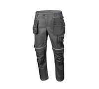 Högert Technik HASSO Pantalones de Trabajo, Pantalones de Seguridad, elásticos, Reforzados, Gris Oscuro, Resistentes, Bolsillos para Herramientas, Rodilleras, Pantalones de construcción,