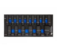 Högert technik ht7g129 - juego de 15 llaves de vaso de goma eva