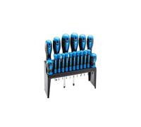 Högert Technik - Juego de destornilladores de 18 piezas - Destornilladores magnéticos planos y de estrella - Mango antideslizante - Destornillador manual - Juego de herramientas universal