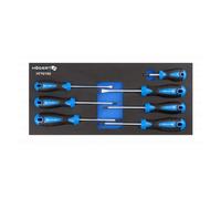 HÖGERT TECHNIK - Juego de destornilladores de 7 piezas para uso en taller, destornillador plano, destornillador Phillips PH PZ, destornillador profesional para armario de herramientas