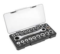 Högert Technik - Juego de herramientas - Llave de trinquete con llave de tubo de acero de aleación de cromo vanadio - Llave combinada con trinquete, llave hexagonal, accesorios TORX