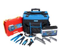 HÖGERT TECHNIK - Juego de herramientas profesional para electricistas, instaladores y montadores fotovoltaicos, juego de montaje de 9 piezas con bolsa de herramientas.