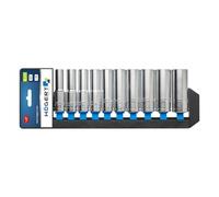 HÖGERT TECHNIK - Juego de llaves de vaso, aleación de acero al cromo vanadio, caja de herramientas, largo, negro/azul/gris, 76 mm