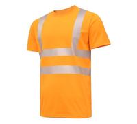 Högert Technik - JURAL II Camiseta de alta visibilidad de polialgodón | naranja 2XL (56) | Chaleco reflectante reflectante chaleco reflectante transpirable ligero camiseta de manga corta corta ropa de