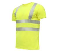 Högert Technik - JURAL II Camiseta de polialgodón de alta visibilidad amarillo XL (54) | Chaleco reflectante reflectante chaleco reflectante transpirable ligero camiseta de manga corta ropa de trabajo