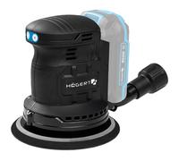 HÖGERT TECHNIK - Lijadora excéntrica inalámbrica 150 mm 18V sin escobillas, lijadora para madera metal plástico, máquina de lijado a batería con control de velocidad