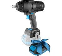 Högert Technik Llave de impacto a batería 18V, 600 Nm de par, 900 Nm par de aflojado, motor sin escobillas, cuadradillo de ½”, iluminación LED, engranaje metálico + PROMO batería 2,0 Ah