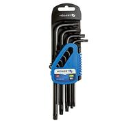 Högert Technik - Juego Llaves Torx, Set de Destornilladores Torx, Tamaños T10 a T50, Torx Set, Hecho de Acero Aleado S2, Juego de Llaves Torx Resistente a la Deformación y Desgaste - 9 Piezas