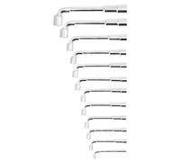 Högert Technik - Llaves de vaso curvadas | mango en forma de L | 12 unidades en el juego | de acero al cromo vanadio de la más alta calidad