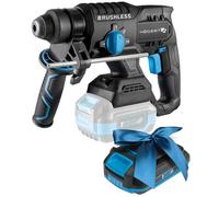 HÖGERT TECHNIK Martillo combinado inalámbrico de 18 V sin escobillas, 2,0 J de energía de impacto, SDS+ portabrocas, 4600 IPM, función de cincel, iluminación LED, sin batería, ideal para hormigón
