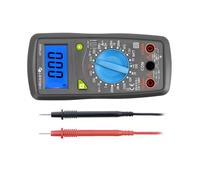 Högert Technik - Medidor digital multifuncional I Multímetro de hasta 600 V/10 A I Pantalla LCD I Revestimiento de goma I Ergonómico y compacto I Incluye cable de medición I HT1E602