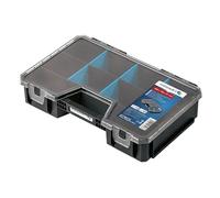 Högert Technik - Organizador con Compartimentos HT7G510, Caja Herramientas, Tapa de Policarbonato, Separadores Ajustables, Maletin Herramientas, Caja de Herramientas, Estructura Modular