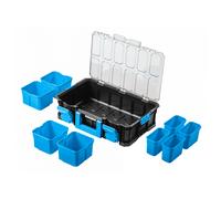 Högert Technik - Organizer con Tapa de Policarbonato y Compartimentos HT7G503, Caja de Herramientas, Carga hasta 20 kg, Resistente a Daños, Prueba Polvo, Cierres Robustos ABS, Construcción Modular