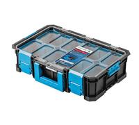 Högert Technik - Organizer con Tapa de Policarbonato y Compartimentos HT7G503, Caja de Herramientas, Carga hasta 20 kg, Resistente a Daños, Prueba Polvo, Cierres Robustos ABS, Construcción Modular