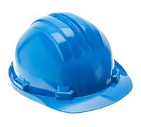 Högert Technik - Prim - Casco de protección Azul | Casco de protección para construcciones | 54-61 cm | Orificios de ventilación | Protege contra la radiación UV