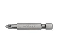 HÖGERT TECHNIK Puntas de destornillador PZ3 de 50 mm, 2 unidades, acero S2, HRC 58 - 60, vástago hexagonal de 1/4 pulgadas, DIN 3126, puntas Phillips resistentes para tornillos fuertes e insertos de