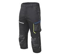 Högert Technik - Reetz - Pantalones Protectores elásticos 3/4 Negros | Tejido de Sarga | Pantalones Cortos con Bolsillos | Pantalones Cortos de Trabajo para Hombre | EN ISO 13688, Gris, S