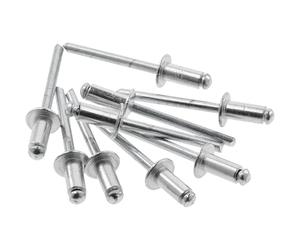 HÖGERT TECHNIK Remaches ciegos de aluminio, remaches abiertos, remaches de aluminio y remaches ciegos de acero de aluminio, para conexiones metálicas en la industria y artesanía