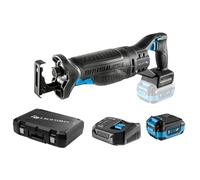 HÖGERT TECHNIK Set sierra sable a batería 18V brushless, con batería 4,0 Ah y cargador rápido, 0-3000 RPM, carrera de hoja 28 mm, engranaje metálico, empuñadura antivibración, para madera