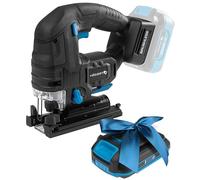 HÖGERT TECHNIK Sierra de calar pendular a batería 18V, motor sin escobillas, inalámbrica, 0-2600 RPM, carrera 26 mm, 4 niveles de oscilación, cambio de hoja sin herramientas, LED + PROMO 2,0 Ah