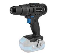 HÖGERT TECHNIK Taladro atornillador a batería 18V, 50 Nm de par, portabrocas Auto-Lock 13 mm, 21+1 niveles de par, 2 velocidades, iluminación LED, sin batería, engranaje metálico