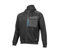 Högert Technik - Theo Sudadera con Capucha Negra S (48) | Sudadera con Capucha para Hombre Workwear Sudadera con Capucha | 3 Bolsillos | Refuerzos Oxford 600D | Punto 65% Algodón 35% Poliéster