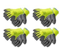 Högert Technik VECHTE - Guantes protectores con revestimiento de nitrilo, color verde/gris, talla 10, 12 pares/paquete, resistentes a la abrasión, ideales para trabajos de montaje y mantenimiento