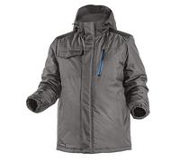 Högert Technik Winter-Arbeitsjacke REN, warme Outdoor-Kälteschutzjacke, wasserdicht, reflektierend, mit Kapuze, Grau, M, winddicht, ideal für Bau & Handwerk