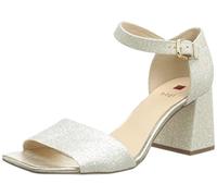 HÖGL Miranda, Sandalias de tacón Mujer, Plateado, 39 EU X-Ancho