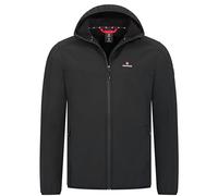 Höhenhorn Alpberg - Chaqueta softshell ligera para hombre, chaqueta de ocio al aire libre, chaqueta de transición, Negro, 3XL