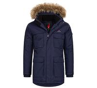 Höhenhorn Arpiglias - Chaqueta de invierno para hombre, parka Parker con forro de piel sintética, azul oscuro, M