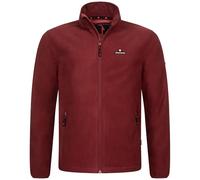 Höhenhorn Badus - Chaqueta de forro polar para hombre, chaqueta de microfelpa con cremallera completa, para senderismo y excursiones, rojo, L