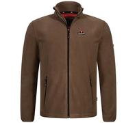 Höhenhorn Badus - Chaqueta de forro polar para hombre, chaqueta de microfelpa con cremallera completa, para senderismo y excursiones, marrón, L