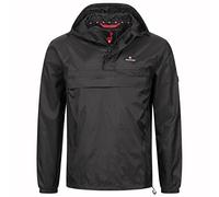 Höhenhorn Lepon - Chaqueta para hombre tipo windbreaker, chamarra con bolsillo en el pecho, anorak, chaqueta de entrenamiento, talla S a 3XL, Negro , XXL