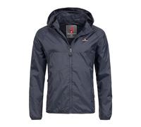 Höhenhorn Rigi Chubasquero con capucha para hombre, chaqueta de ocio para exterior, azul oscuro., S