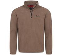 Höhenhorn Skyja Sudadera de invierno y otoño de microfibra polar para hombre con cremallera media, marrón, 3XL