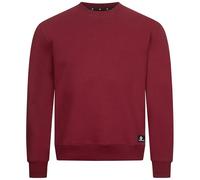 Höhenhorn Sudadera de algodón con cuello redondo para hombre, negra, M, rosso, XXL