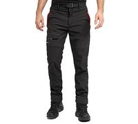 Höhenhorn Trekmaster Pantalones para hombre de senderismo Softshell para invierno, pantalones de snowboard al aire libre forrados, Negro , L