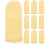 Hoement 10 Pcs Protectores de Dedos Hppe Resistentes a Cortes y Desgaste, Buena Transpirabilidad para Trabajos Manuales, Tallado en Madera, Cocina y Jardinería