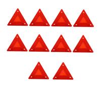 Hoement 10 Piezas Triángulos Reflectantes para Coche Placas de Advertencia Plásticas Reflectores Traseros de Seguridad para Emergencias Fácil Instalación Camiones y Vehículos Kit