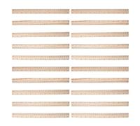 Hoement 10 Unidades Regla de Madera y Grosor Óptimo para Dibujo y Carpintería Borde Liso Doble Escala y Marcas Lado Agarre Cómodo y Estabilidad Escritorio