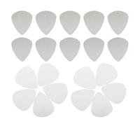 Hoement 100 Púas de Acero Inoxidable para Guitarra Acústica Tamaño Medio Color Plateado Juego de 100 Unidades Accesorios Musicales para Rock y Jazz Púa Metálica Duradera y
