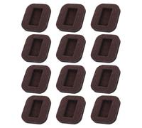 Hoement 12 Almohadillas de Fieltro para Protectores Antideslizantes de Ruedas de Sillas, Control de Ruido y Protección de Suelos de Madera y Baldosas, 3,1 X 2,8 X 0,5 Pulgadas, Marrón, 12