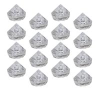 Hoement 12 Cubitos de Hielo LED en Forma de Diamante Luz de Colores, Batería Incorporada, Ideales para Enfriadores y Ambientes Románticos