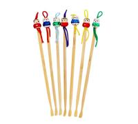 Hoement 12 piezas Adorables Removedores de Cera de Madera Limpiadores de Oídos Colgantes de Dibujos Animados Kit Ligero y Duradero para Uso Portátil Colores Surtidos Color Color Aleatorio