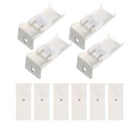 Hoement 12 Piezas Soportes para Riel de Cortina de Techo, ABS Hierro | Montaje en Techo sin Herramientas, Ancho Superior 18-20mm, para Rieles y Persianas Enrollables