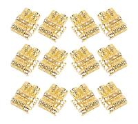 Hoement 120 Piezas de Anillos y Pinzas Doradas para Rastas y Trenzas de Metal, Accesorios sin Deslustre Fácil Colocación para Actividades al Aire Libre y Uso Diario
