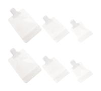 Hoement 18 Piezas Bolsa de Loción de Viaje Comprimible, 30ml, Pet Pa Pe | Transparente, Boquilla Vertical, Cierre Hermético y Formato de Pie, Kit para Cosméticos, 50ml y 100ml